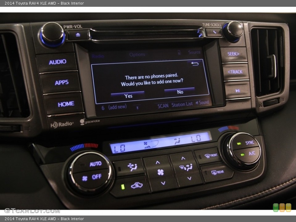Black Interior Controls for the 2014 Toyota RAV4 XLE AWD #114348525