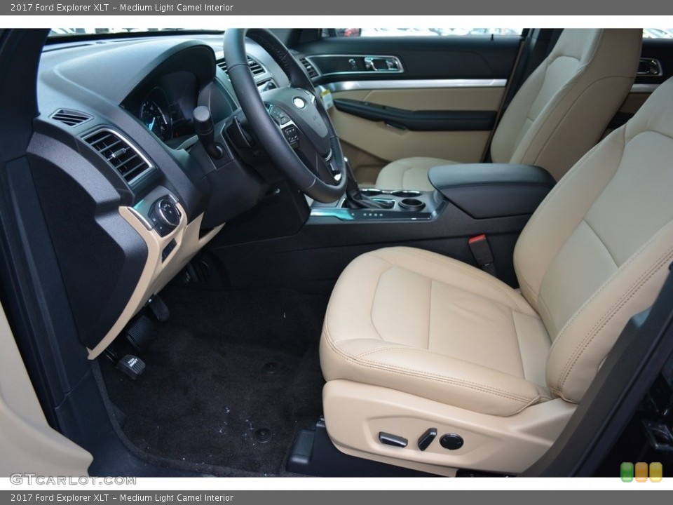 Medium Light Camel Interior Front Seat for the 2017 Ford Explorer XLT #114348810