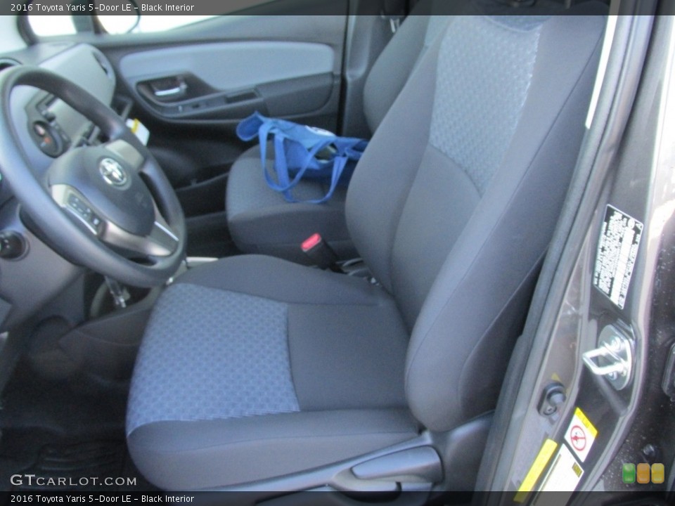 Black Interior Front Seat for the 2016 Toyota Yaris 5-Door LE #114354048