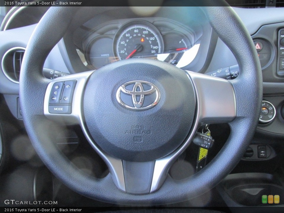 Black Interior Steering Wheel for the 2016 Toyota Yaris 5-Door LE #114354069