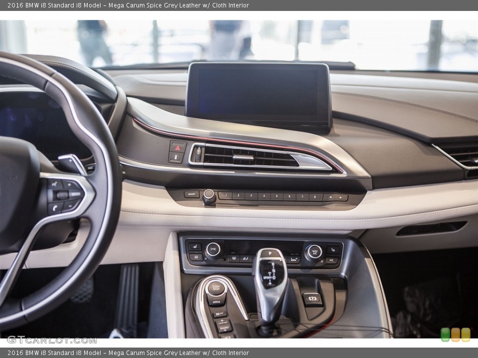 Mega Carum Spice Grey Leather w/ Cloth Interior Dashboard for the 2016 BMW i8  #114373132