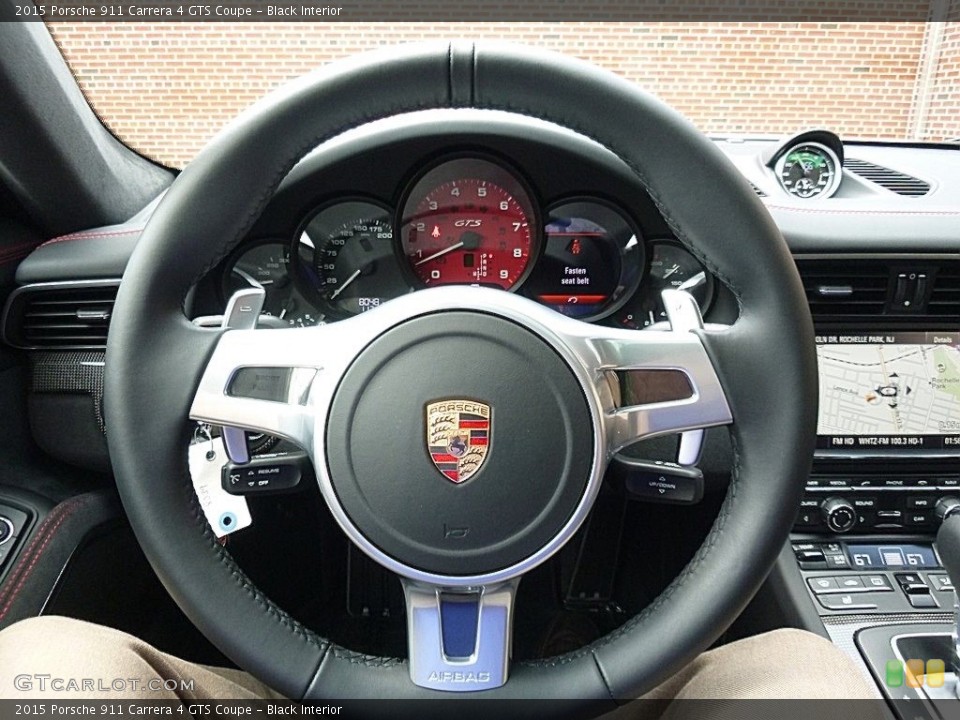 Black Interior Steering Wheel for the 2015 Porsche 911 Carrera 4 GTS Coupe #114388510