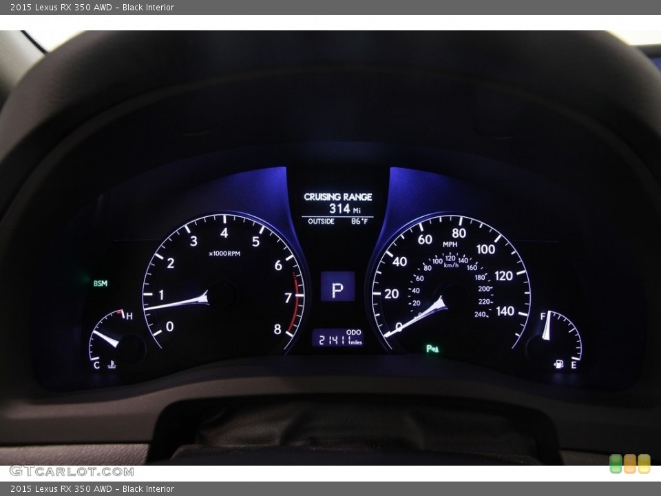 Black Interior Gauges for the 2015 Lexus RX 350 AWD #114410941