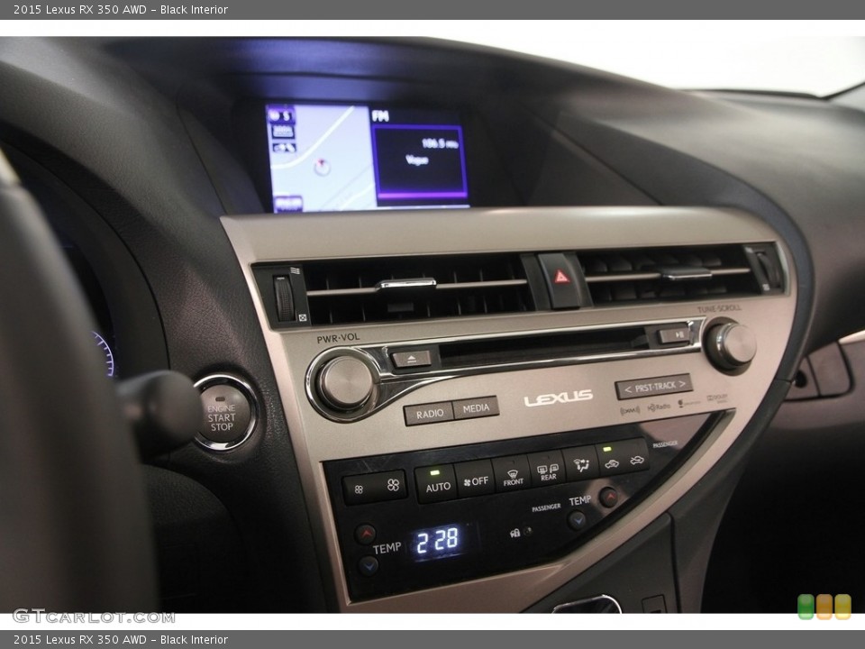 Black Interior Controls for the 2015 Lexus RX 350 AWD #114410971