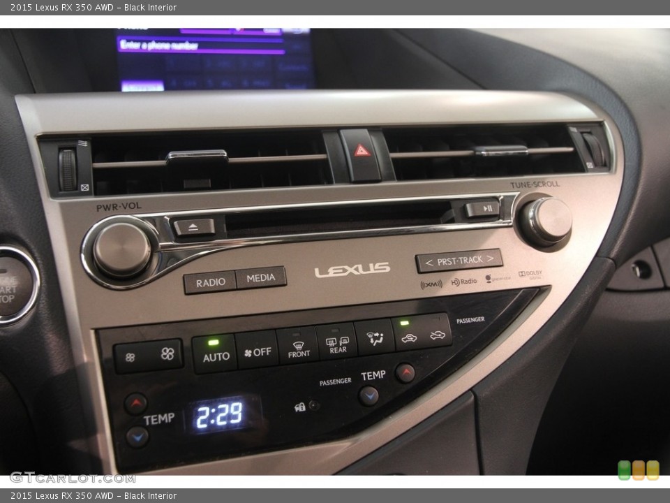Black Interior Controls for the 2015 Lexus RX 350 AWD #114410986