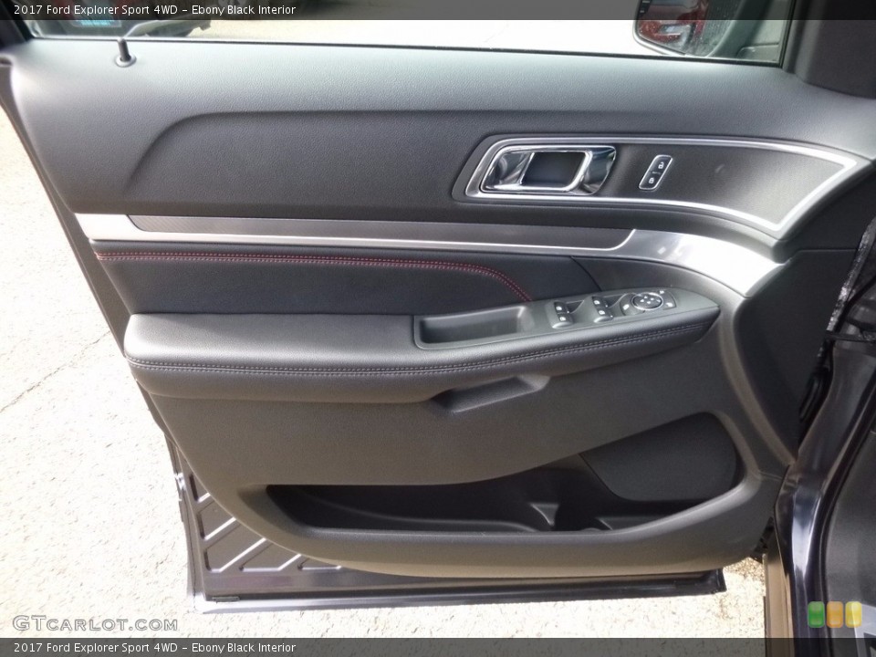 Ebony Black Interior Door Panel for the 2017 Ford Explorer Sport 4WD #114413611