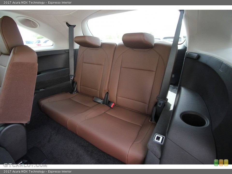 Espresso Interior Rear Seat for the 2017 Acura MDX Technology #114426007