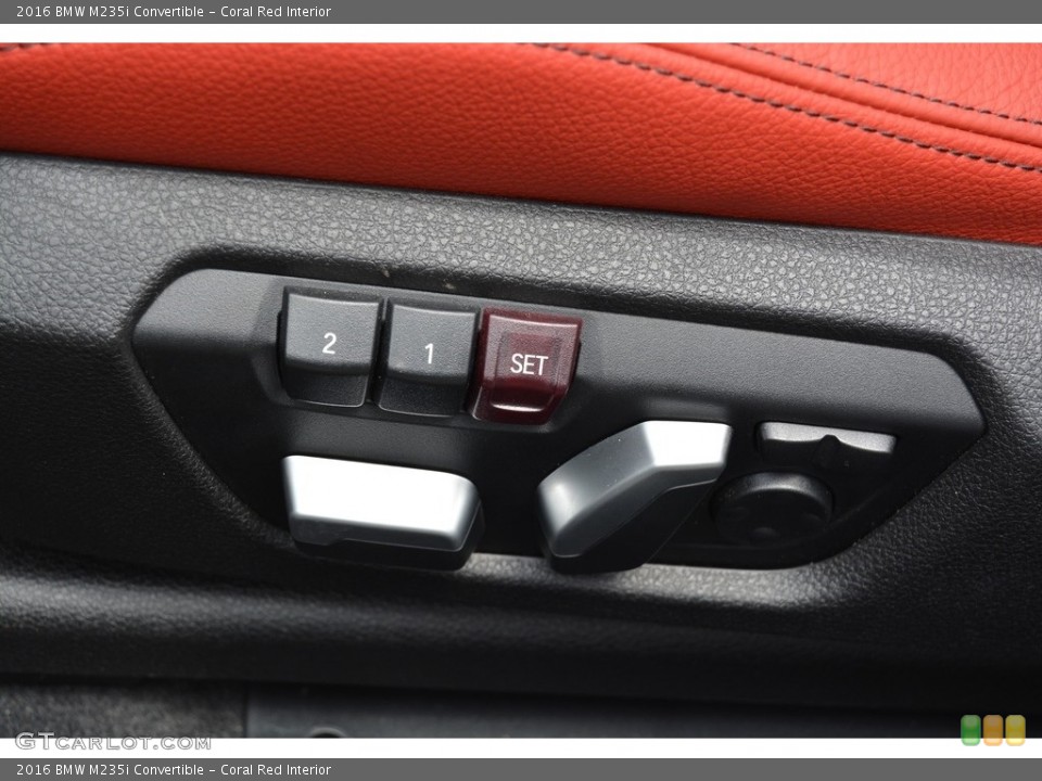 Coral Red Interior Controls for the 2016 BMW M235i Convertible #114428836