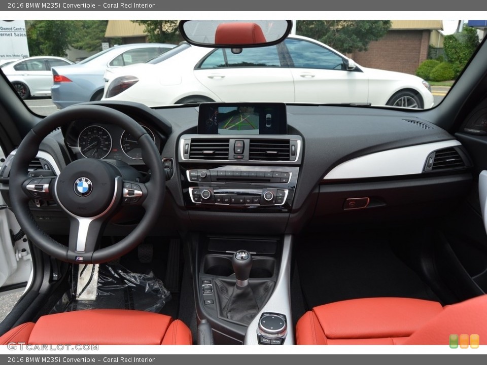 Coral Red Interior Dashboard for the 2016 BMW M235i Convertible #114428881