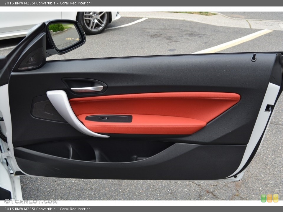 Coral Red Interior Door Panel for the 2016 BMW M235i Convertible #114429064