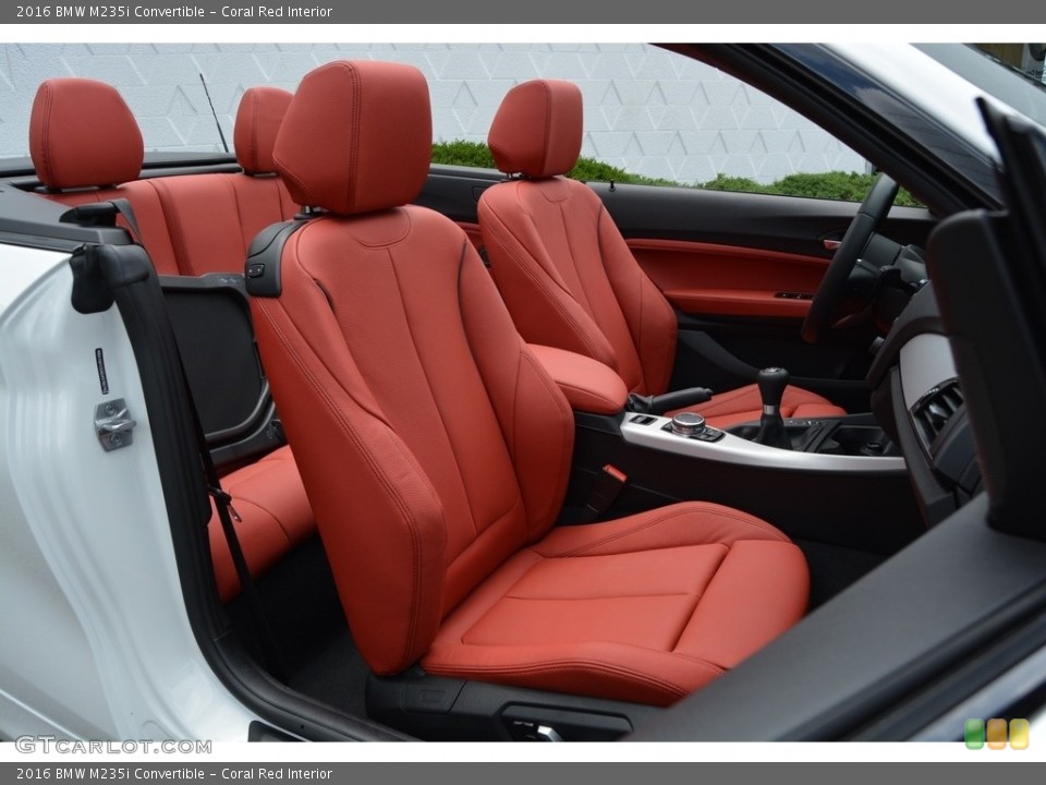 Coral Red Interior Front Seat for the 2016 BMW M235i Convertible #114429156