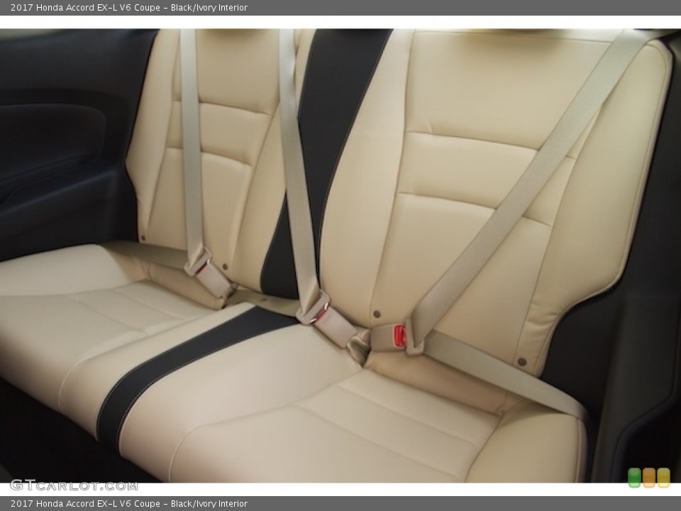 Black/Ivory Interior Rear Seat for the 2017 Honda Accord EX-L V6 Coupe #114459425