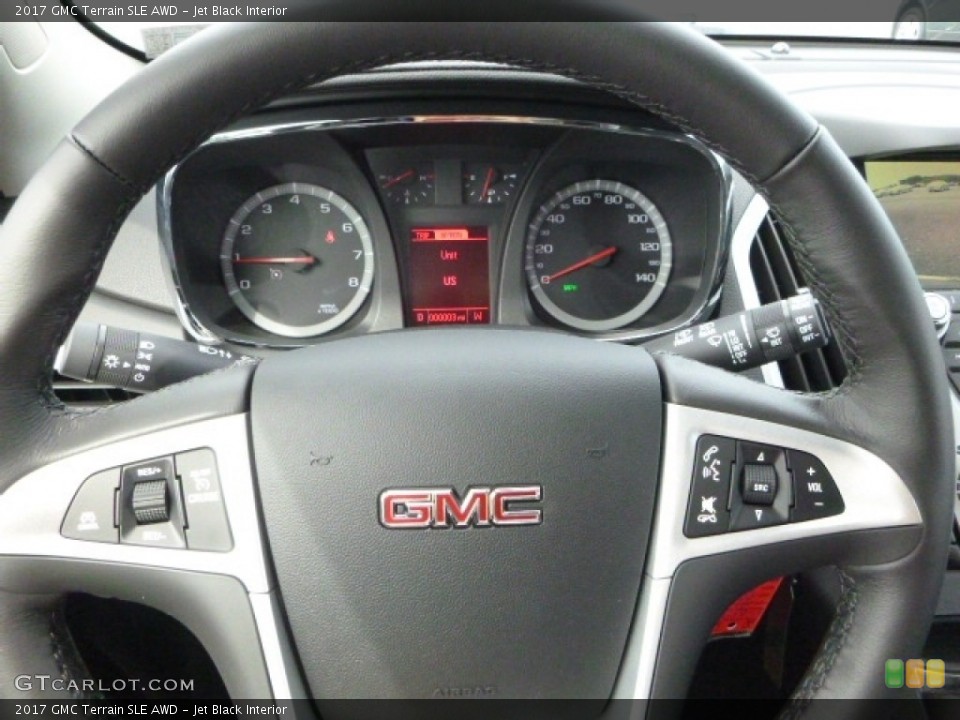 Jet Black Interior Steering Wheel for the 2017 GMC Terrain SLE AWD #114479389