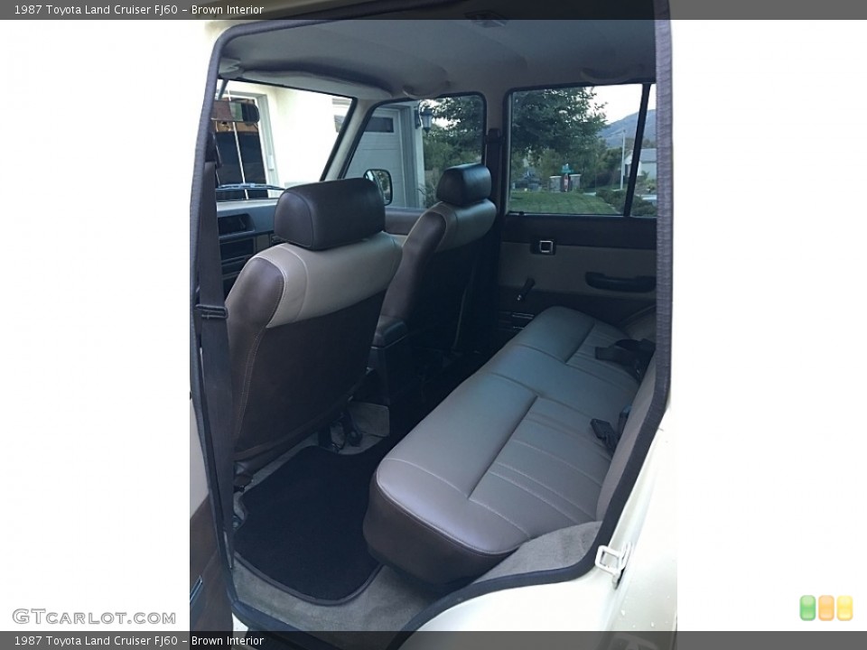 Brown Interior Rear Seat for the 1987 Toyota Land Cruiser FJ60 #114498030