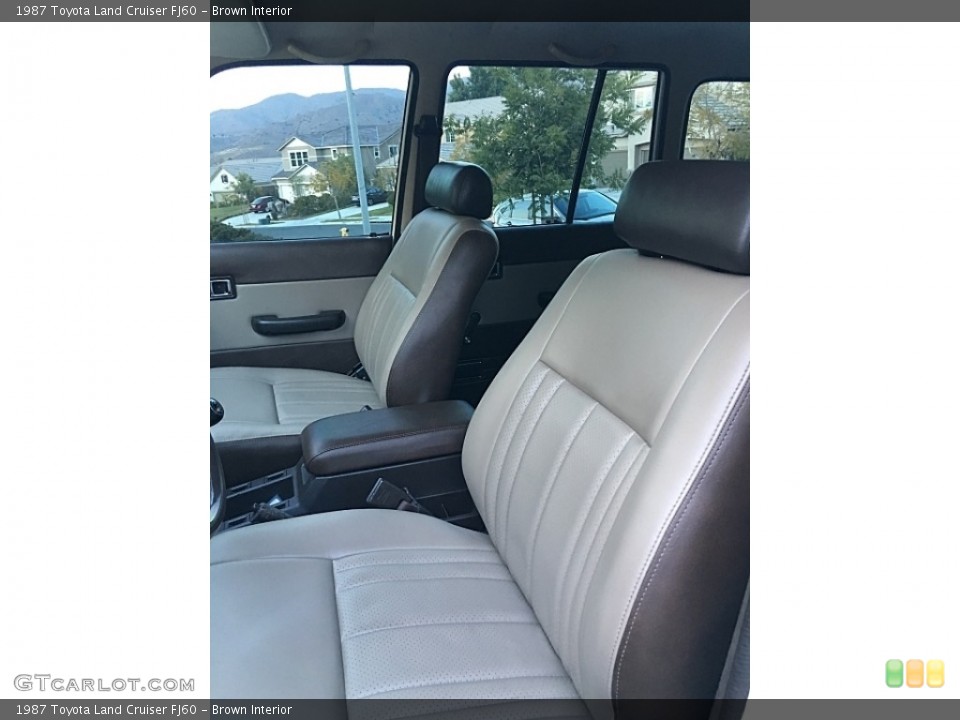 Brown Interior Front Seat for the 1987 Toyota Land Cruiser FJ60 #114498048