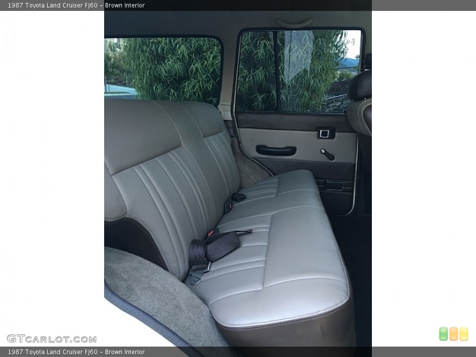 Brown Interior Rear Seat for the 1987 Toyota Land Cruiser FJ60 #114498075