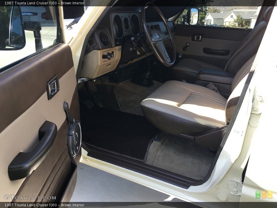 Brown Interior Front Seat for the 1987 Toyota Land Cruiser FJ60 #114498501