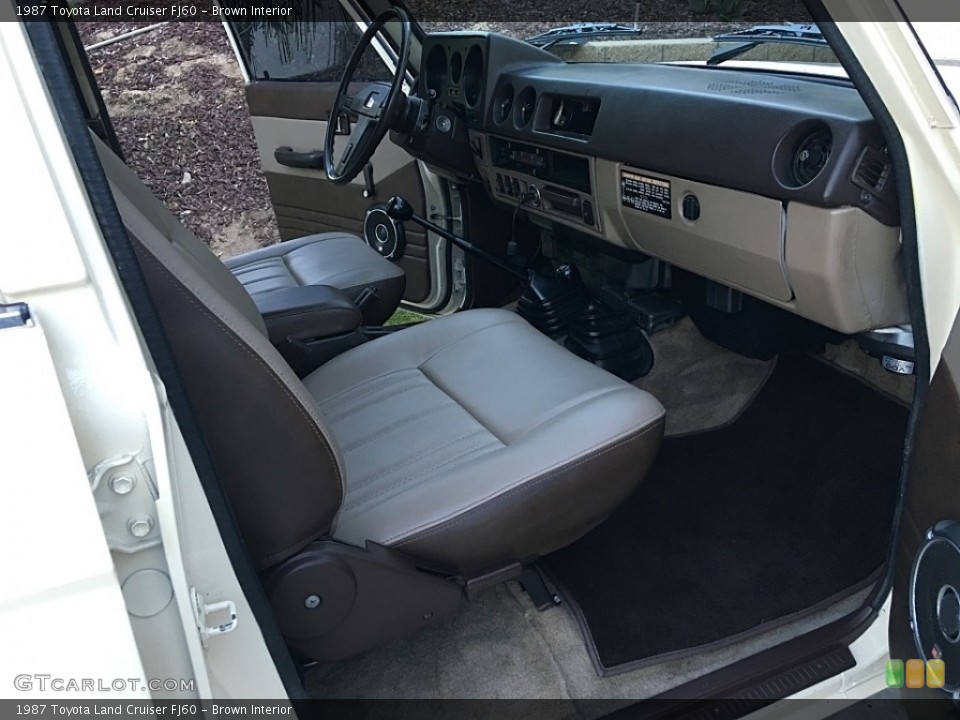 Brown Interior Dashboard for the 1987 Toyota Land Cruiser FJ60 #114498678