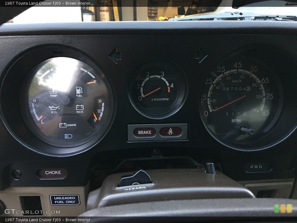 Brown Interior Gauges for the 1987 Toyota Land Cruiser FJ60 #114498870