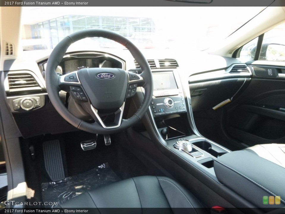 Ebony Interior Photo for the 2017 Ford Fusion Titanium AWD #114505104