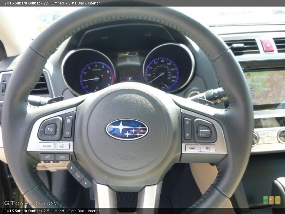 Slate Black Interior Steering Wheel for the 2016 Subaru Outback 2.5i Limited #114522681