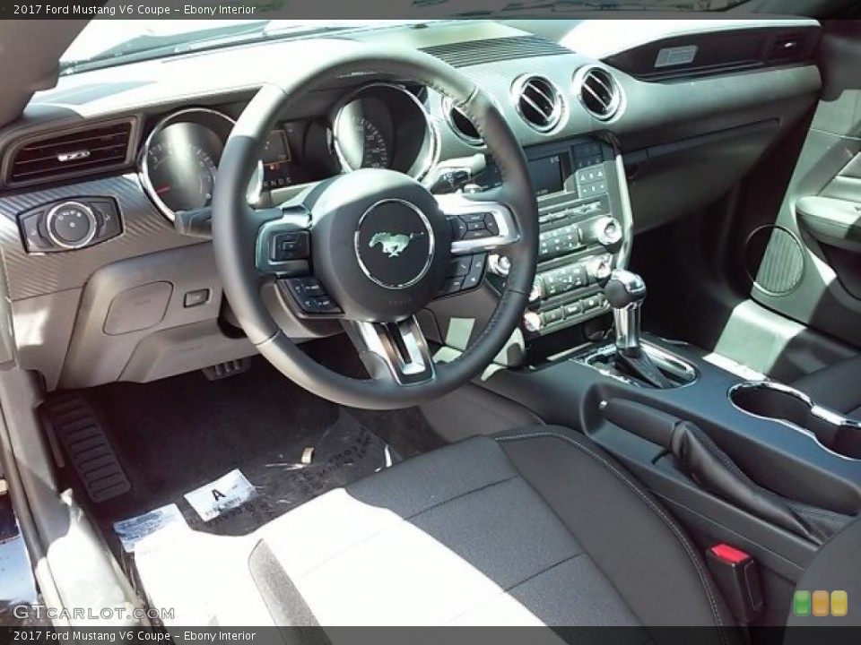 Ebony Interior Prime Interior for the 2017 Ford Mustang V6 Coupe #114534234
