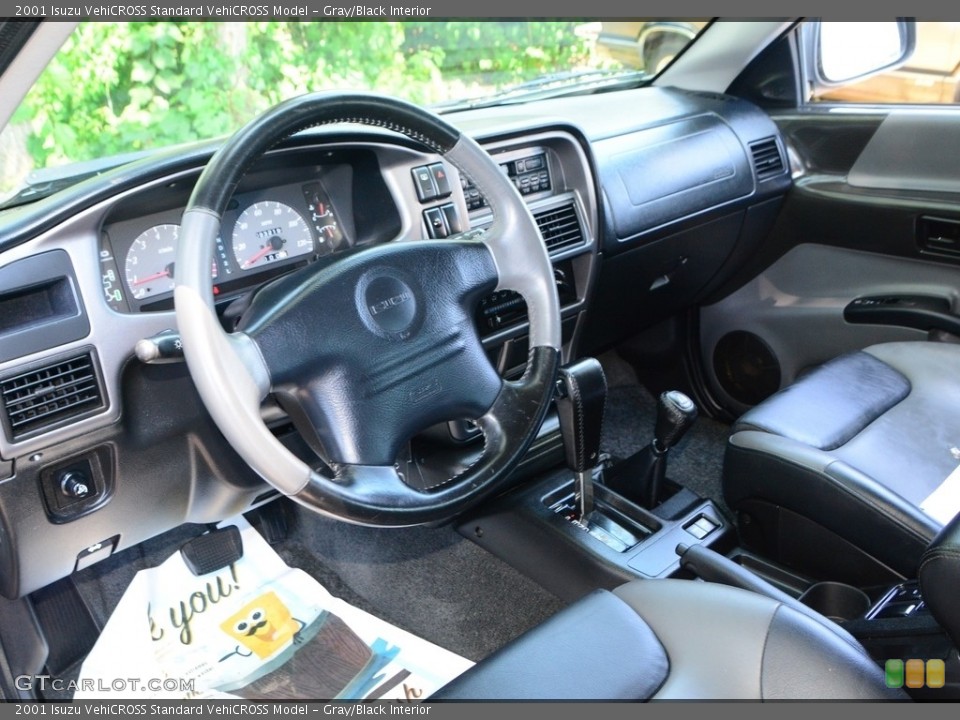 Gray/Black 2001 Isuzu VehiCROSS Interiors