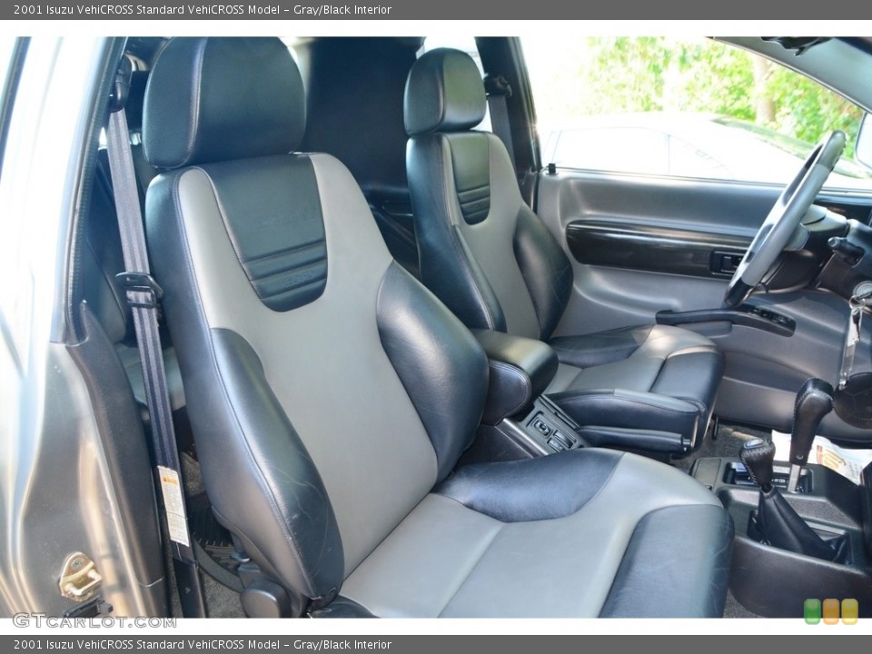 Gray/Black Interior Front Seat for the 2001 Isuzu VehiCROSS  #114550526