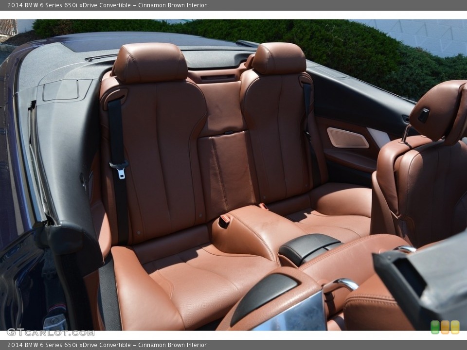 Cinnamon Brown Interior Rear Seat for the 2014 BMW 6 Series 650i xDrive Convertible #114605064