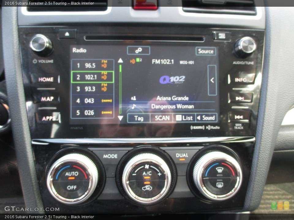 Black Interior Controls for the 2016 Subaru Forester 2.5i Touring #114641673