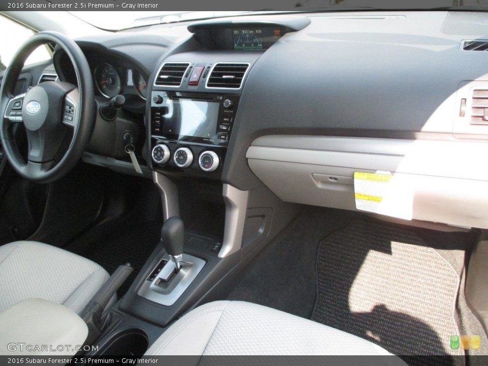Gray Interior Dashboard for the 2016 Subaru Forester 2.5i Premium #114643308