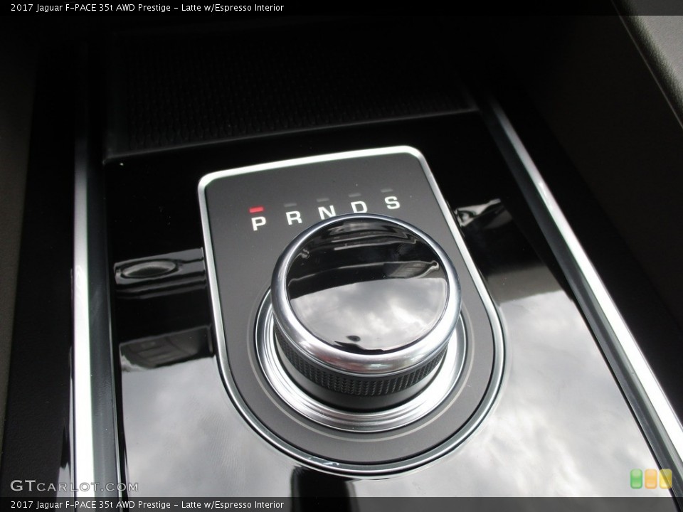 Latte w/Espresso Interior Transmission for the 2017 Jaguar F-PACE 35t AWD Prestige #114649795