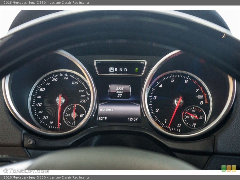 designo Classic Red Interior Gauges for the 2016 Mercedes-Benz G 550 #114654127