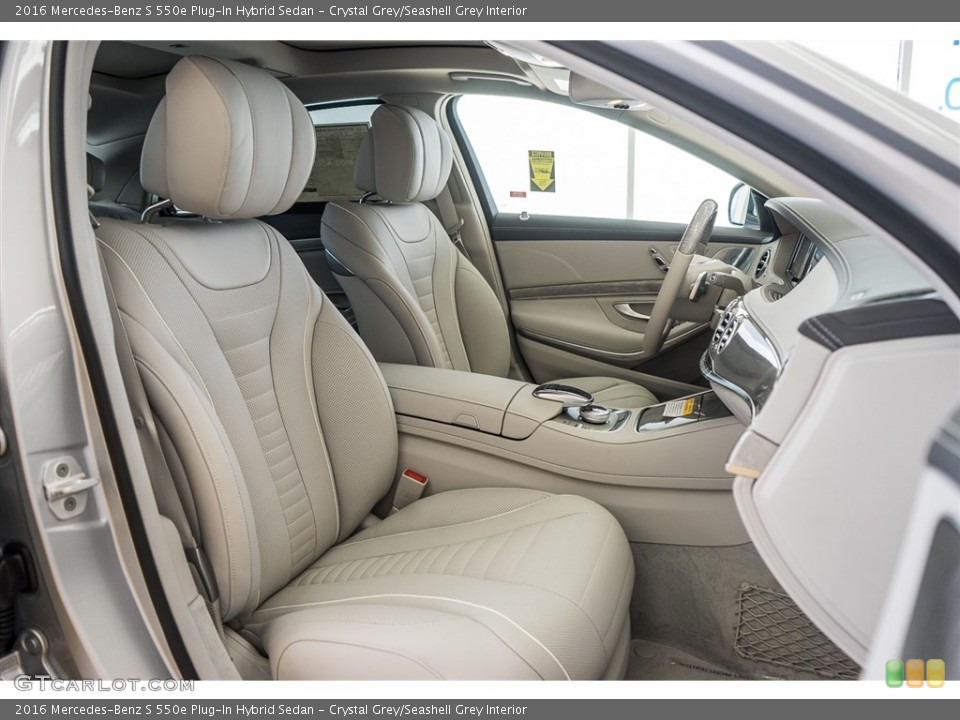 Crystal Grey/Seashell Grey Interior Photo for the 2016 Mercedes-Benz S 550e Plug-In Hybrid Sedan #114703636