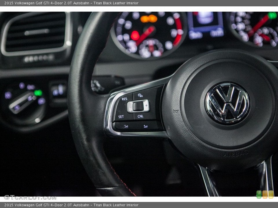 Titan Black Leather Interior Controls for the 2015 Volkswagen Golf GTI 4-Door 2.0T Autobahn #114727980