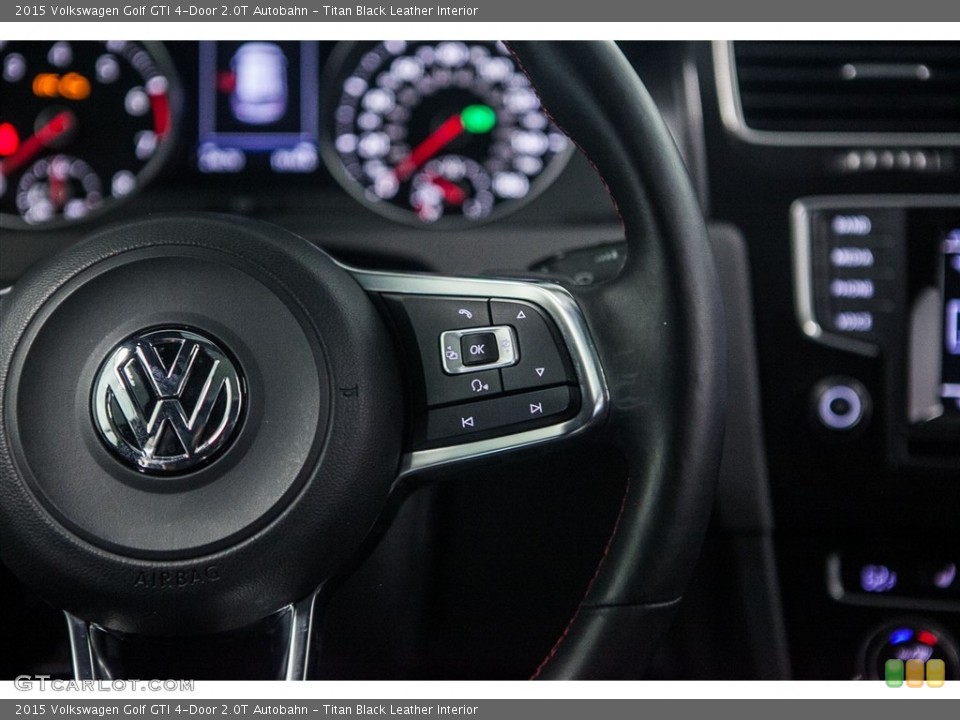 Titan Black Leather Interior Controls for the 2015 Volkswagen Golf GTI 4-Door 2.0T Autobahn #114728004