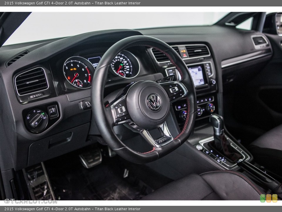 Titan Black Leather Interior Dashboard for the 2015 Volkswagen Golf GTI 4-Door 2.0T Autobahn #114728028