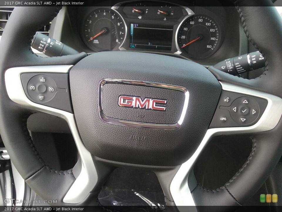 Jet Black Interior Steering Wheel for the 2017 GMC Acadia SLT AWD #114728901