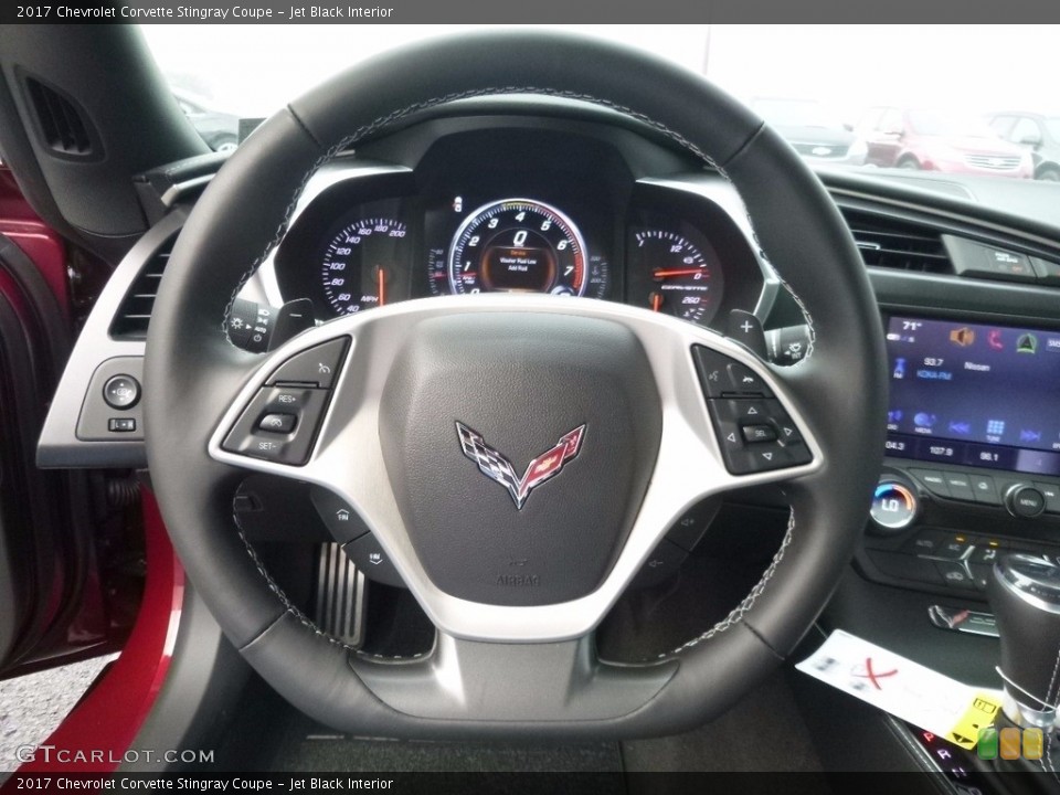 Jet Black Interior Steering Wheel for the 2017 Chevrolet Corvette Stingray Coupe #114729183