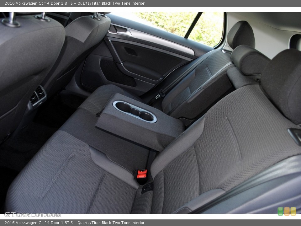 Quartz/Titan Black Two Tone Interior Rear Seat for the 2016 Volkswagen Golf 4 Door 1.8T S #114731256