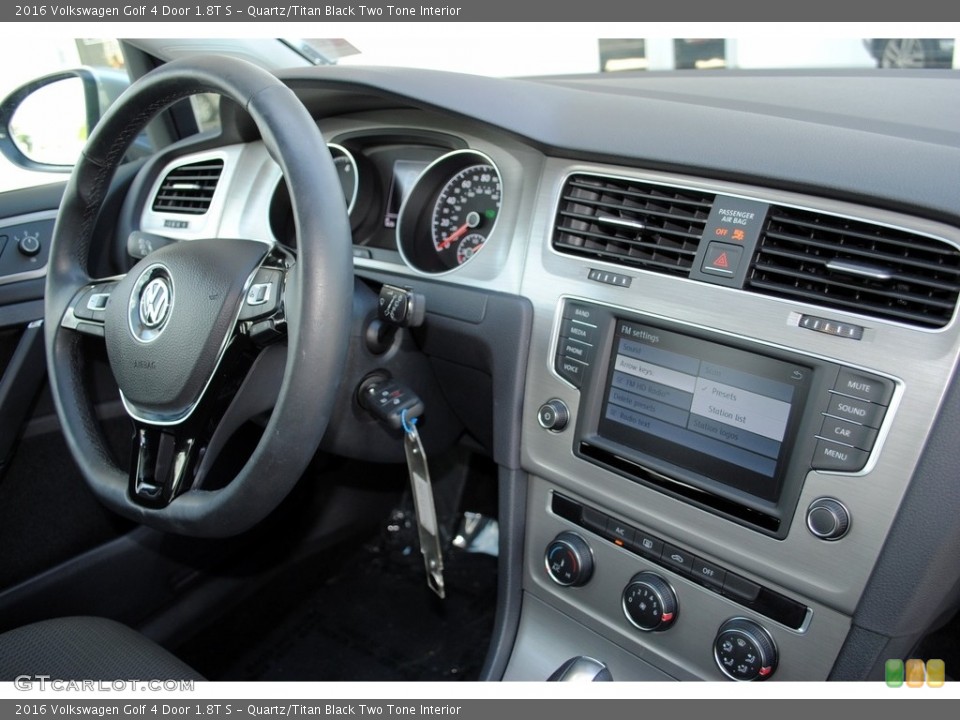 Quartz/Titan Black Two Tone Interior Controls for the 2016 Volkswagen Golf 4 Door 1.8T S #114731418