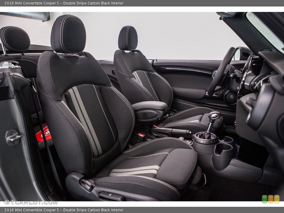 Double Stripe Carbon Black 2016 Mini Convertible Interiors
