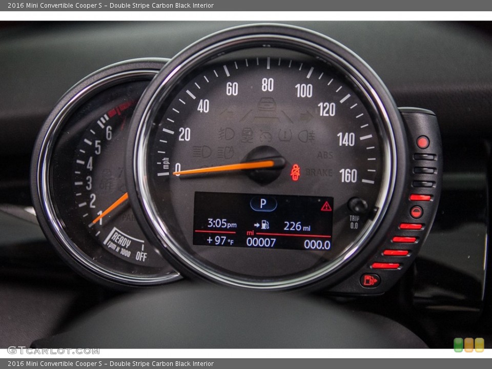 Double Stripe Carbon Black Interior Gauges for the 2016 Mini Convertible Cooper S #114743205