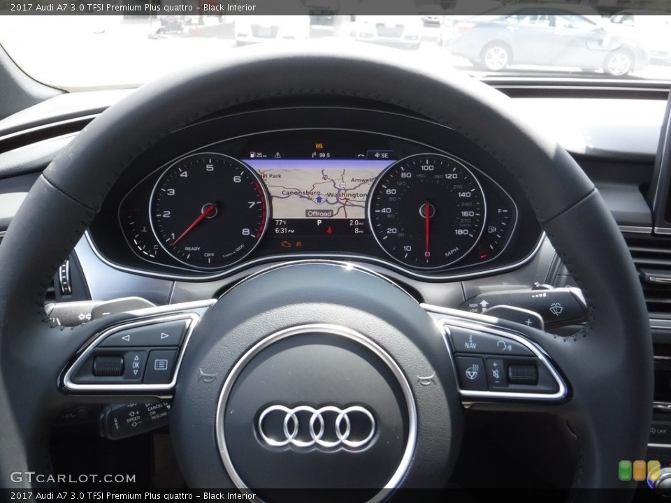 Black Interior Steering Wheel for the 2017 Audi A7 3.0 TFSI Premium Plus quattro #114746181