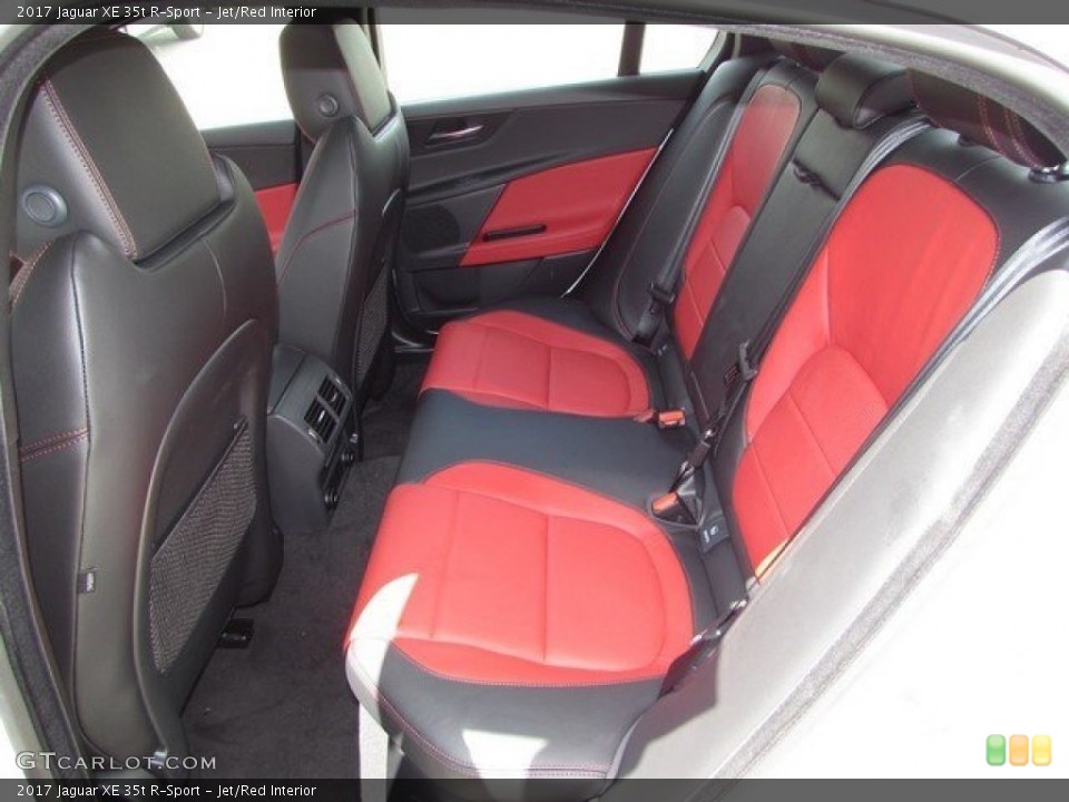 Jet/Red Interior Rear Seat for the 2017 Jaguar XE 35t R-Sport #114747708