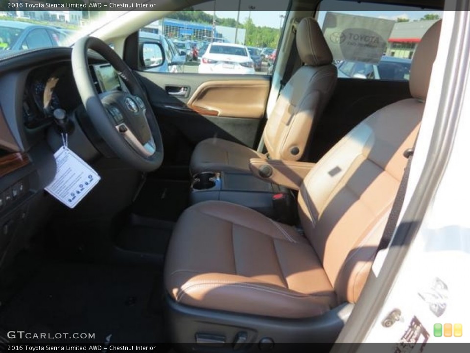 Chestnut Interior Front Seat for the 2016 Toyota Sienna Limited AWD #114790348