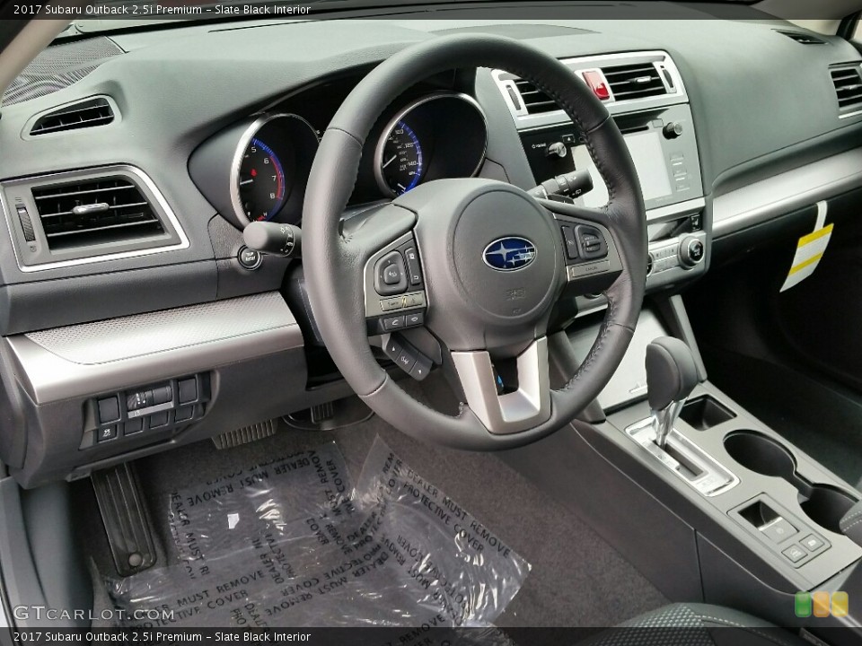 Slate Black Interior Dashboard for the 2017 Subaru Outback 2.5i Premium #114795100