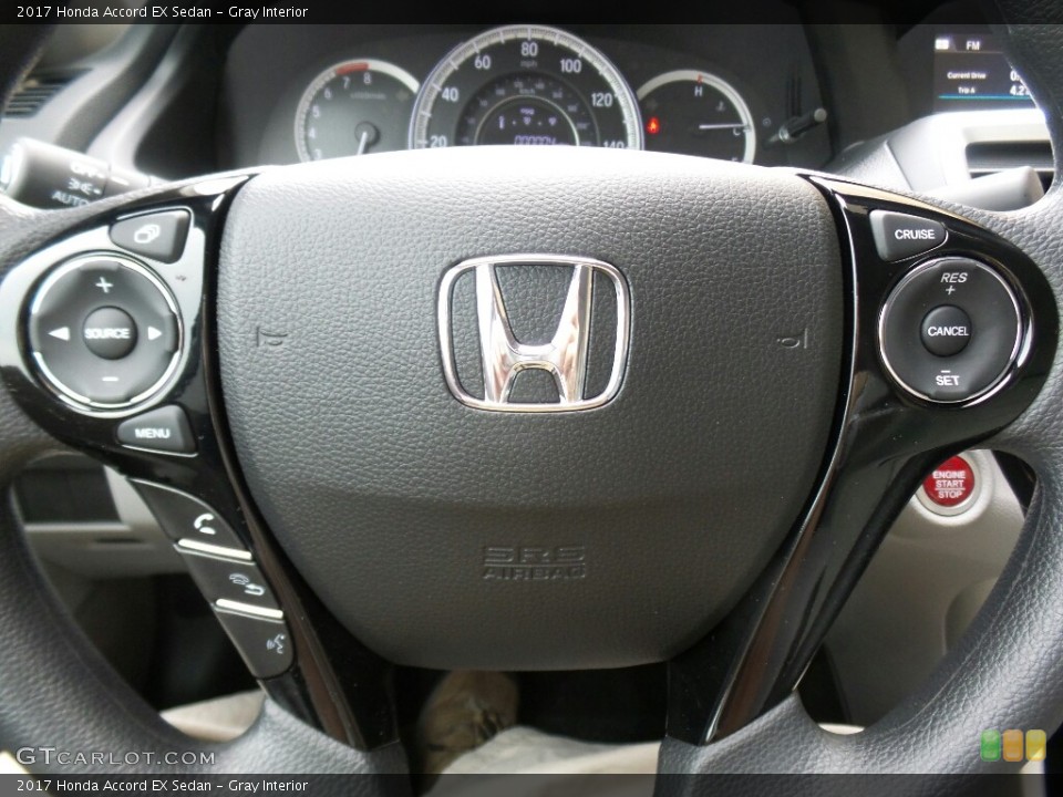 Gray Interior Steering Wheel for the 2017 Honda Accord EX Sedan #114802705