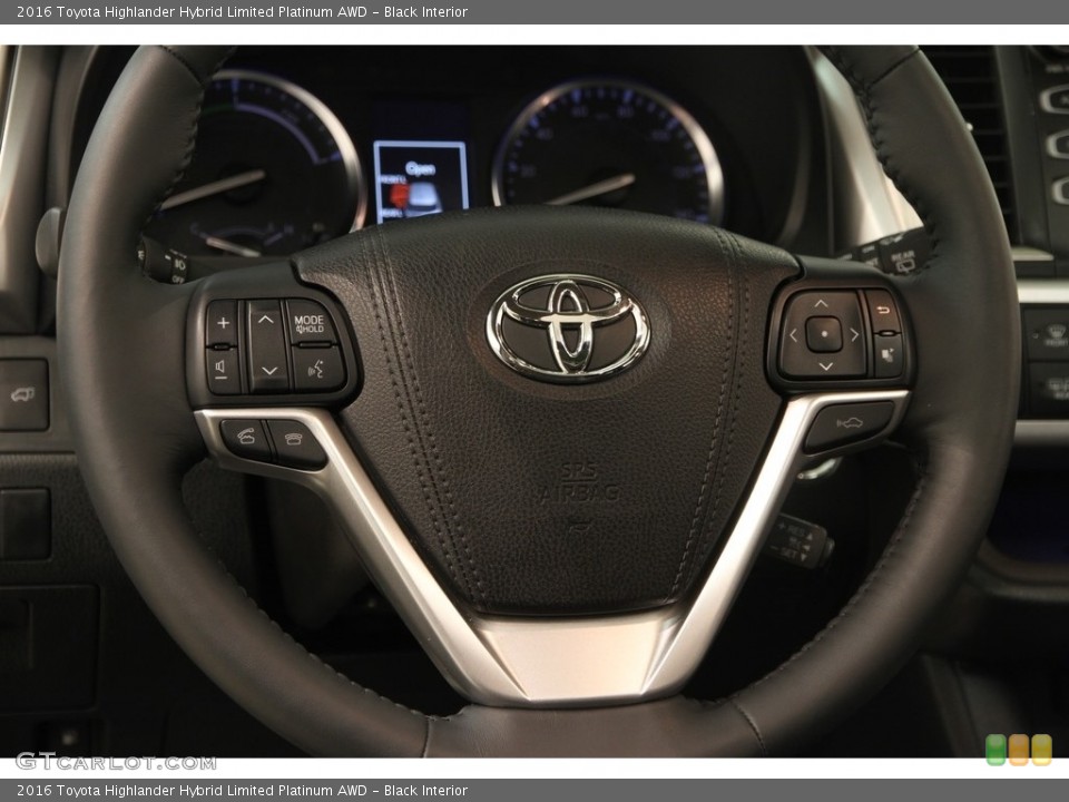 Black Interior Steering Wheel for the 2016 Toyota Highlander Hybrid Limited Platinum AWD #114835121