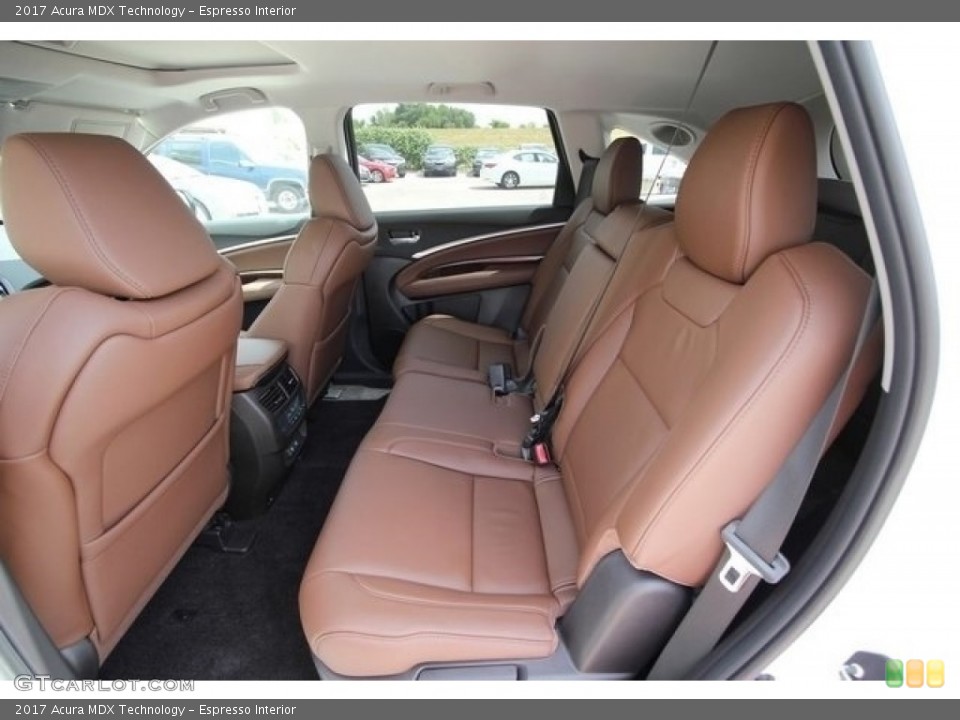 Espresso Interior Rear Seat for the 2017 Acura MDX Technology #114841263